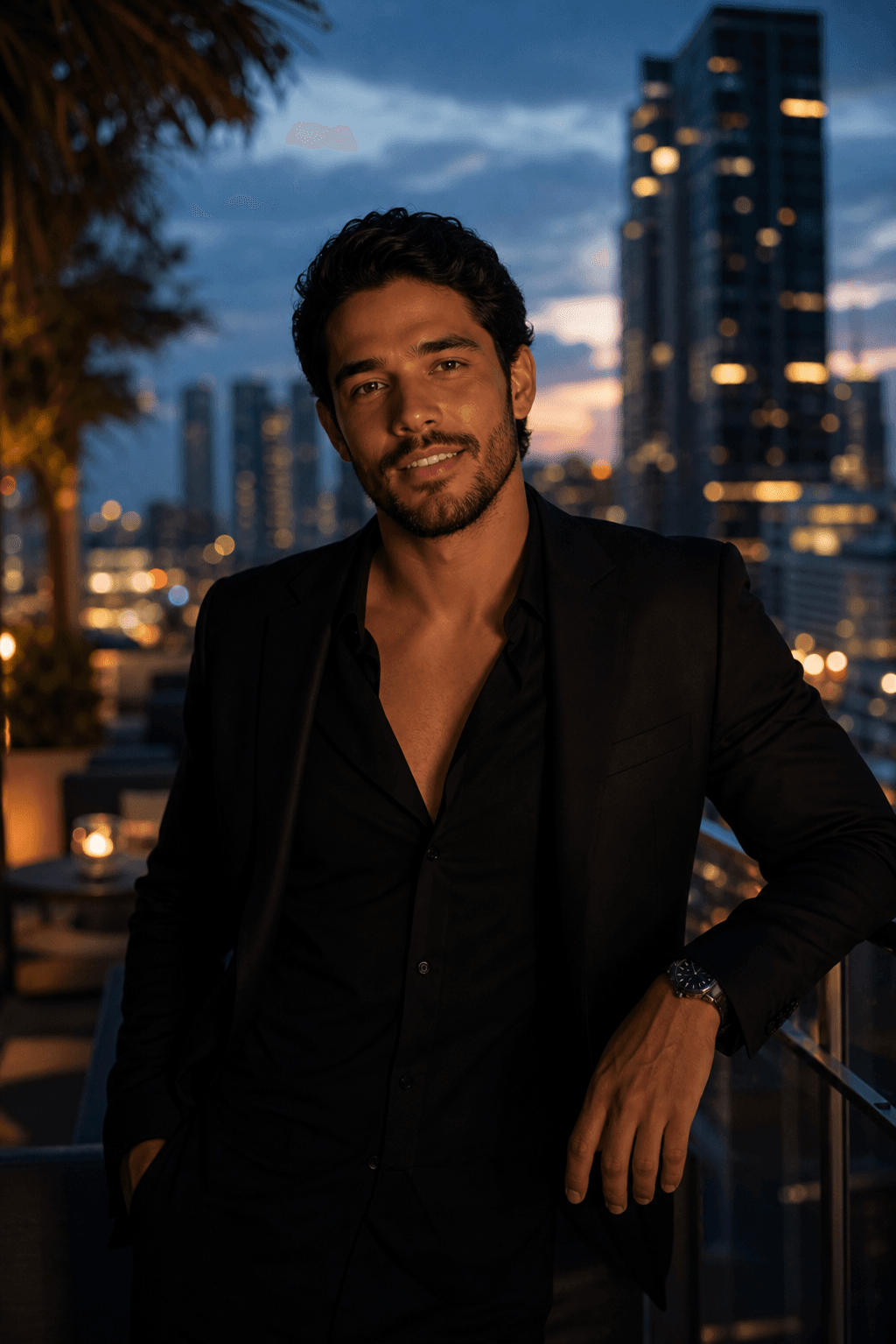 Fictional demo portrait of Alex, a Miami nightlife creator